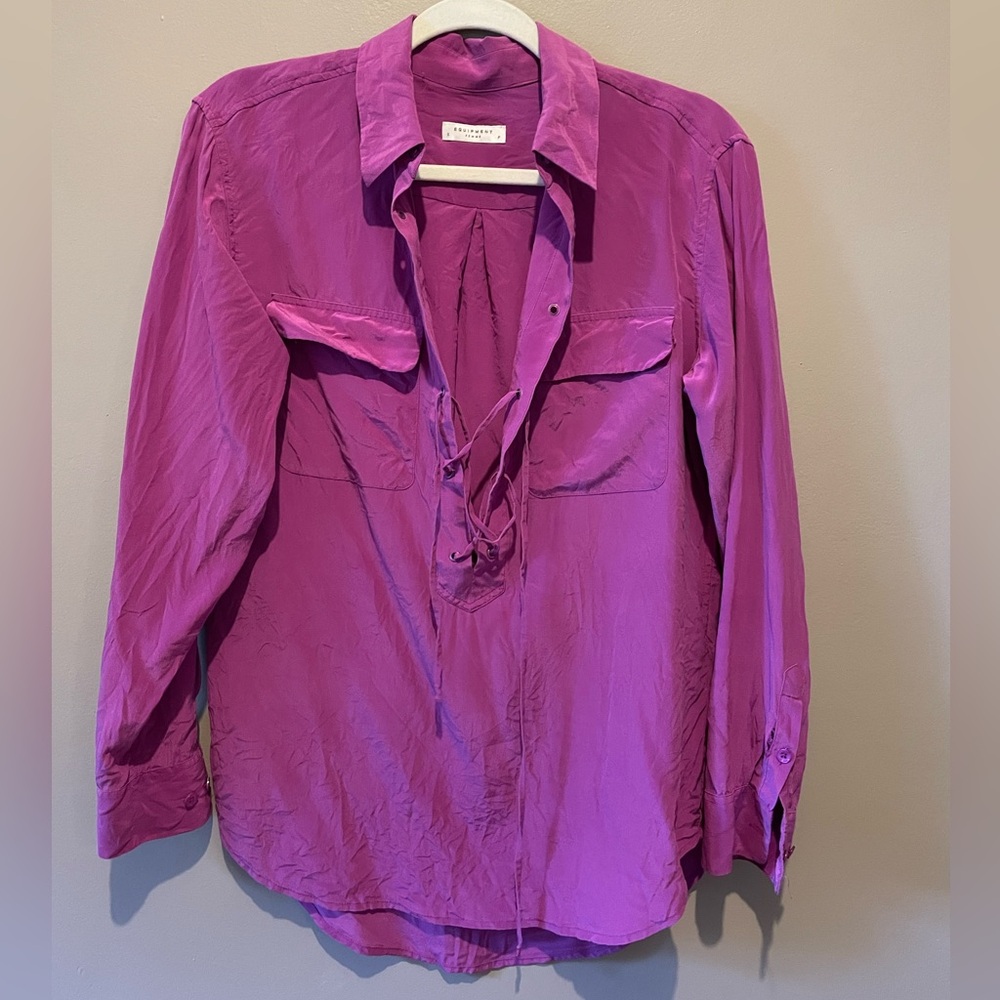 Equipment Femme Fuchsia Blouse Silk